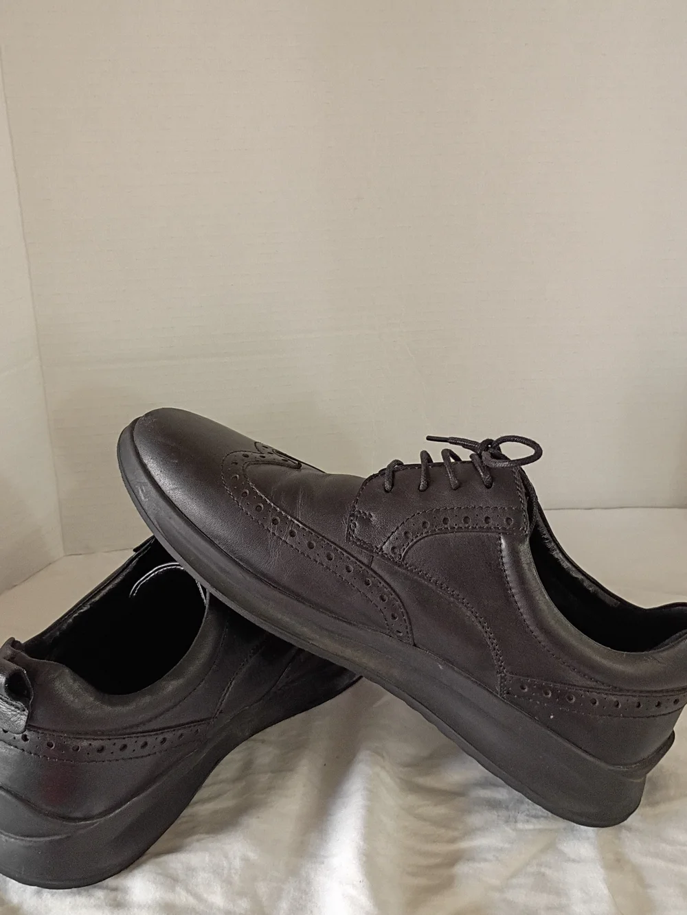 Men's Black Wingtip Derby Shoes - Classic Lace-Up Oxford BY Robbins & Brooks